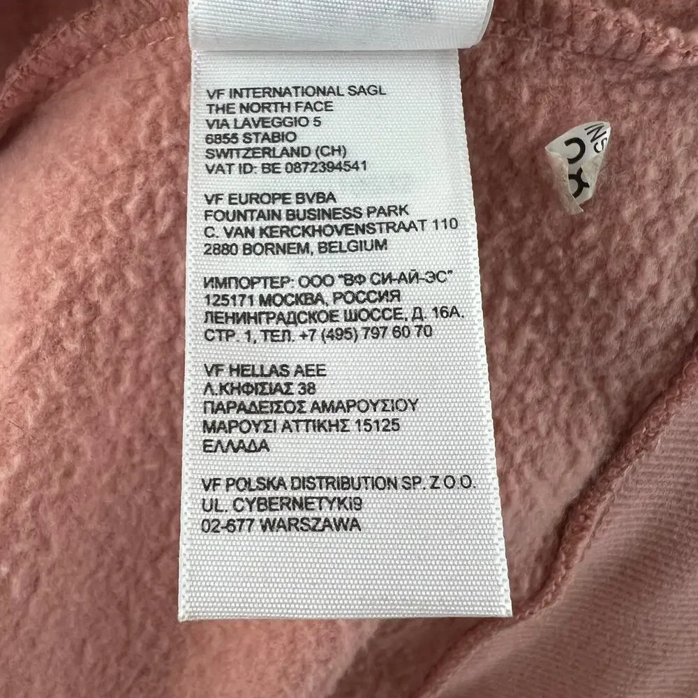 The North Face Men's Pink Hoodie Cotton Graphic Long Sleeve Pullover Size Medium